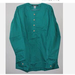 International Male Teal Cotton Shirt Men’s Large Made in Macau NWOT 80's Vintage